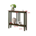 Kings Brand Furniture - Consolle stretta Balfour con ripiani per ingresso, corridoio, soggiorno o atrio.