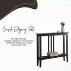 Kings Brand Furniture - Consolle stretta Balfour con ripiani per ingresso, corridoio, soggiorno o atrio.