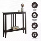 Kings Brand Furniture - Consolle stretta Balfour con ripiani per ingresso, corridoio, soggiorno o atrio.