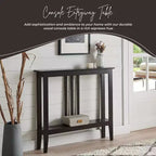 Kings Brand Furniture - Consolle stretta Balfour con ripiani per ingresso, corridoio, soggiorno o atrio.