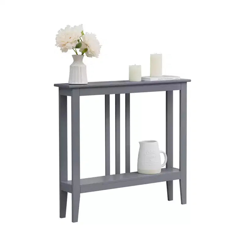 Kings Brand Furniture - Consolle stretta Balfour con ripiani per ingresso, corridoio, soggiorno o atrio.