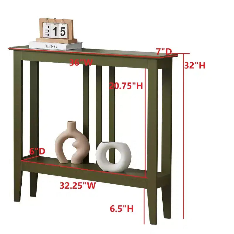 Kings Brand Furniture - Consolle stretta Balfour con ripiani per ingresso, corridoio, soggiorno o atrio.
