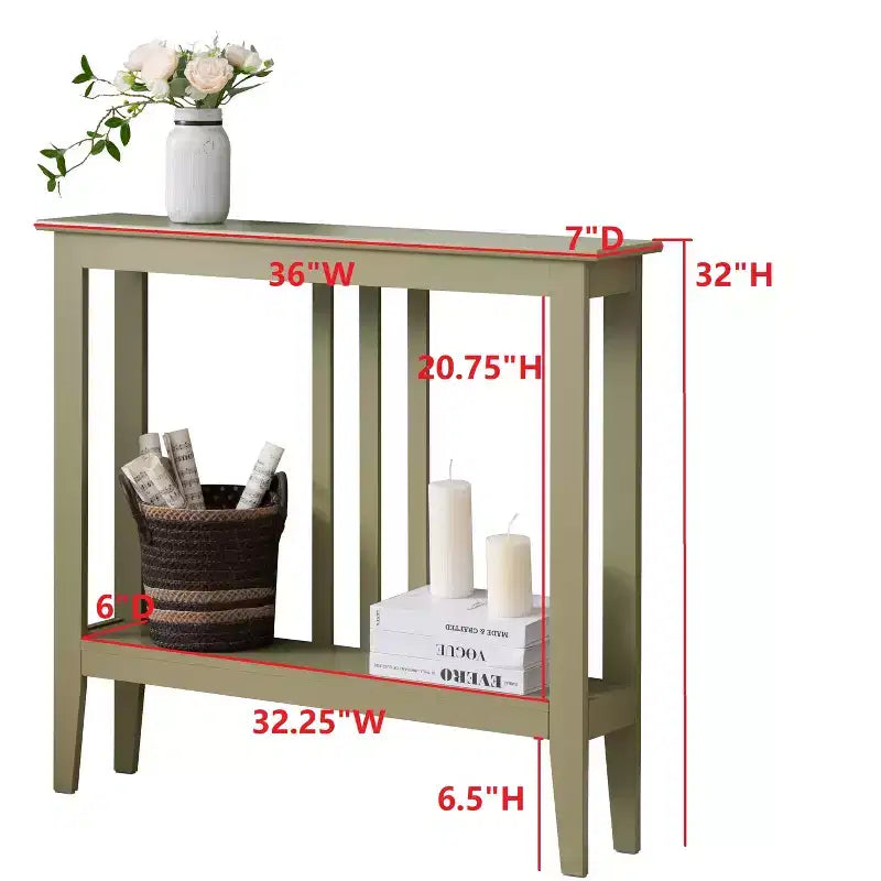 Kings Brand Furniture - Consolle stretta Balfour con ripiani per ingresso, corridoio, soggiorno o atrio.