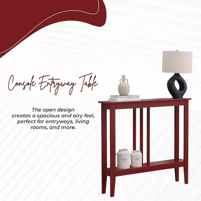 Kings Brand Furniture - Consolle stretta Balfour con ripiani per ingresso, corridoio, soggiorno o atrio.