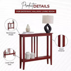 Kings Brand Furniture - Consolle stretta Balfour con ripiani per ingresso, corridoio, soggiorno o atrio.