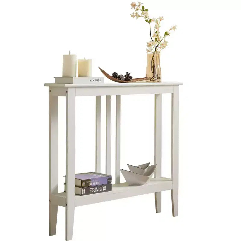 Kings Brand Furniture - Consolle stretta Balfour con ripiani per ingresso, corridoio, soggiorno o atrio.