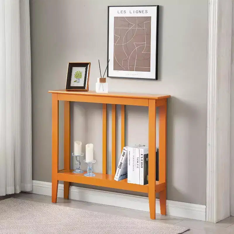Kings Brand Furniture - Consolle stretta Balfour con ripiani per ingresso, corridoio, soggiorno o atrio.