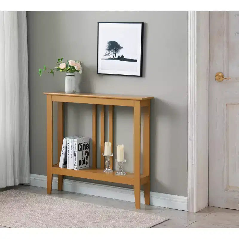 Kings Brand Furniture - Consolle stretta Balfour con ripiani per ingresso, corridoio, soggiorno o atrio.
