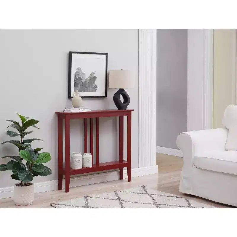 Kings Brand Furniture - Consolle stretta Balfour con ripiani per ingresso, corridoio, soggiorno o atrio.