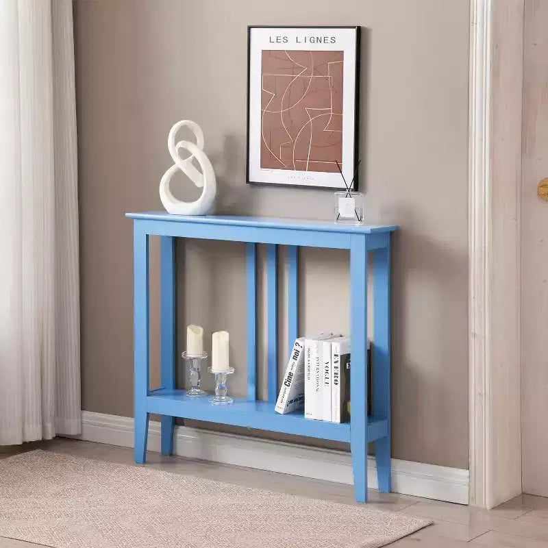 Kings Brand Furniture - Consolle stretta Balfour con ripiani per ingresso, corridoio, soggiorno o atrio.