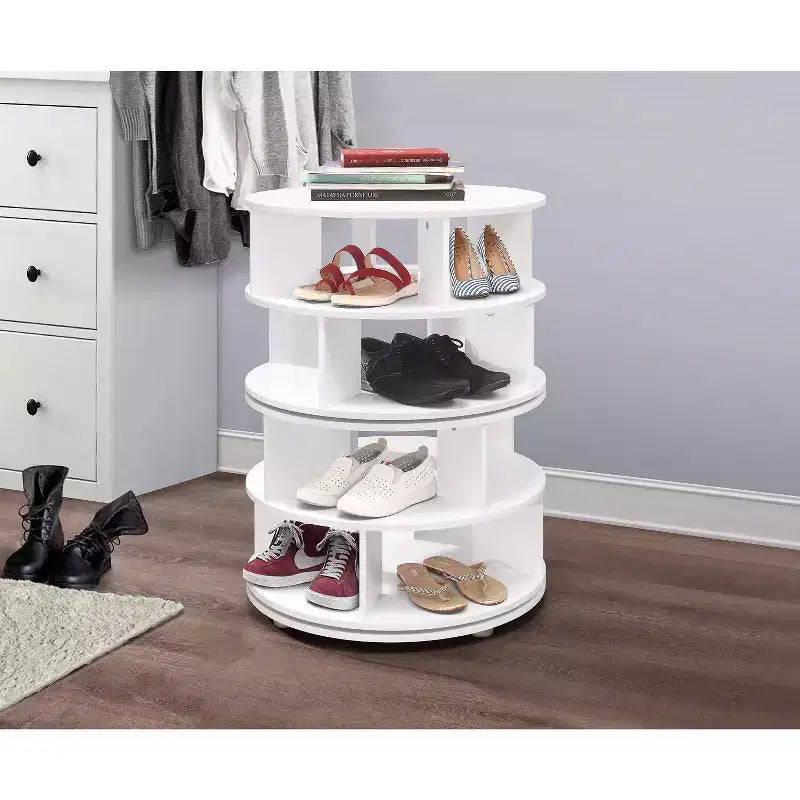 Scarpiera girevole a 4 livelli Colutea di Kings Brand Furniture, organizer per scarpe girevole a 360°
