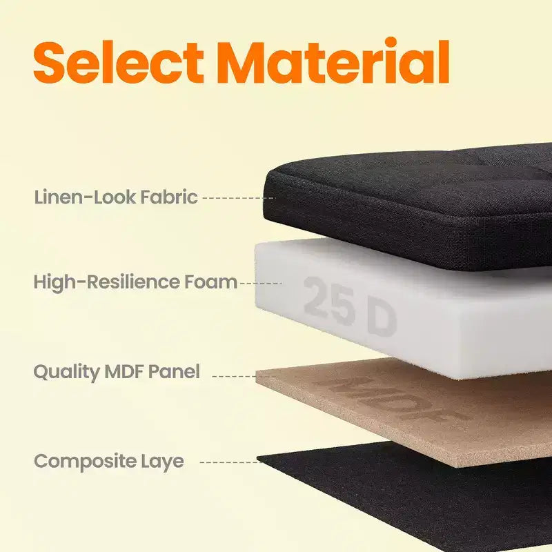 43 Pouf contenitore pieghevole, Pouf con contenitore, Panca da fondo letto, Baule contenitore, Sgabello poggiapiedi, Sedile imbottito