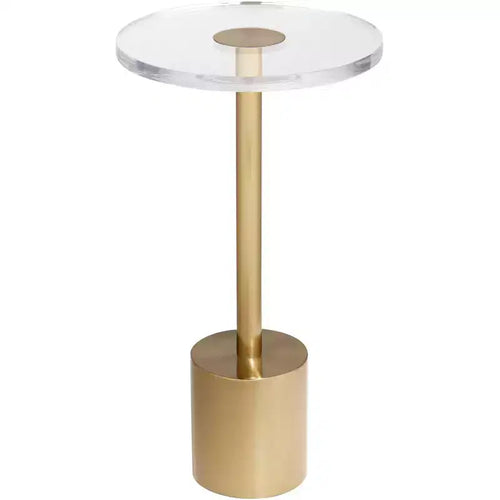 55 Downing Street Melanie 11 3/4 Wide Brushed Gold Round Side Table