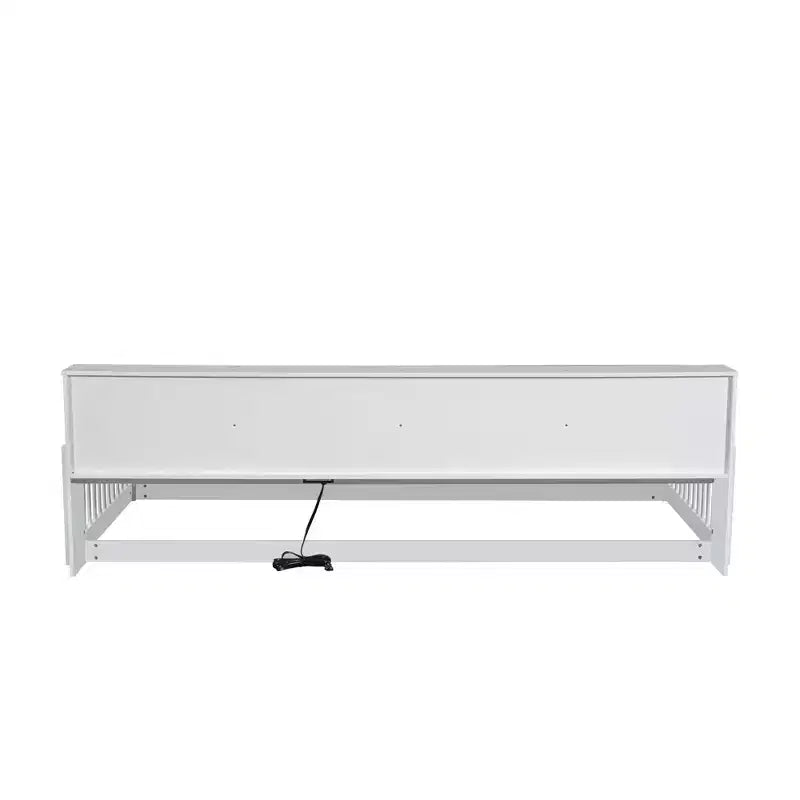 Letto Montessori Whisen Wood Twin XL con armadietti contenitori e porte USB
