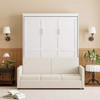 Letto a scomparsa Whisen Clever Full Size, pieghevole a divano con cuscino