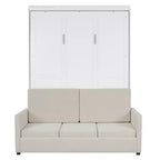 Letto a scomparsa Whisen Clever Full Size, pieghevole a divano con cuscino