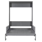 Letto a scomparsa Whisen Clever Full Size, pieghevole a divano con cuscino