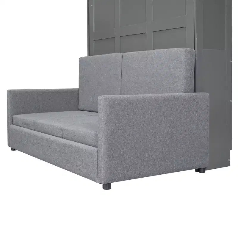Letto a scomparsa Whisen Clever Full Size, pieghevole a divano con cuscino