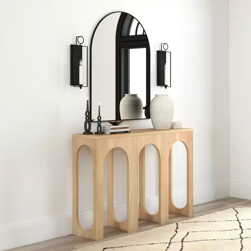 Plank+Beam 47 Aria Consolle, Tavolo d'ingresso in legno massello, Tavoli per ingresso, Consolle strette