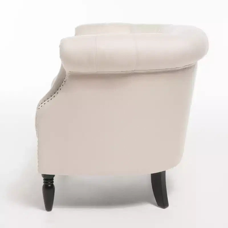 GDFStudio Justus Poltrona Club Rivestita con Bottoni in Stile Contemporaneo