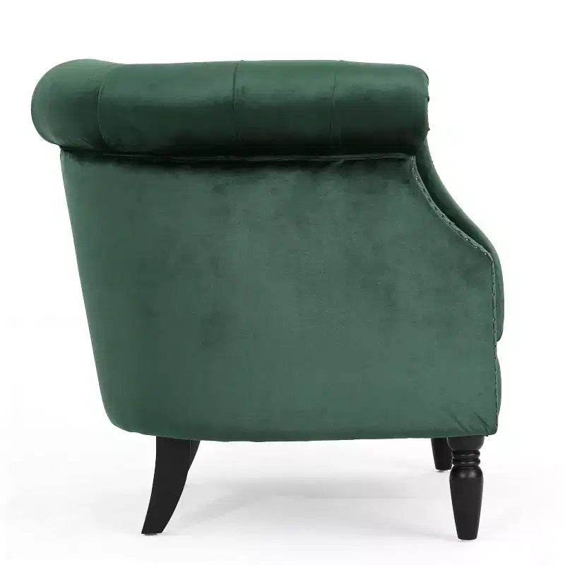 GDFStudio Justus Poltrona Club Rivestita con Bottoni in Stile Contemporaneo