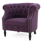 GDFStudio Justus Poltrona Club Rivestita con Bottoni in Stile Contemporaneo