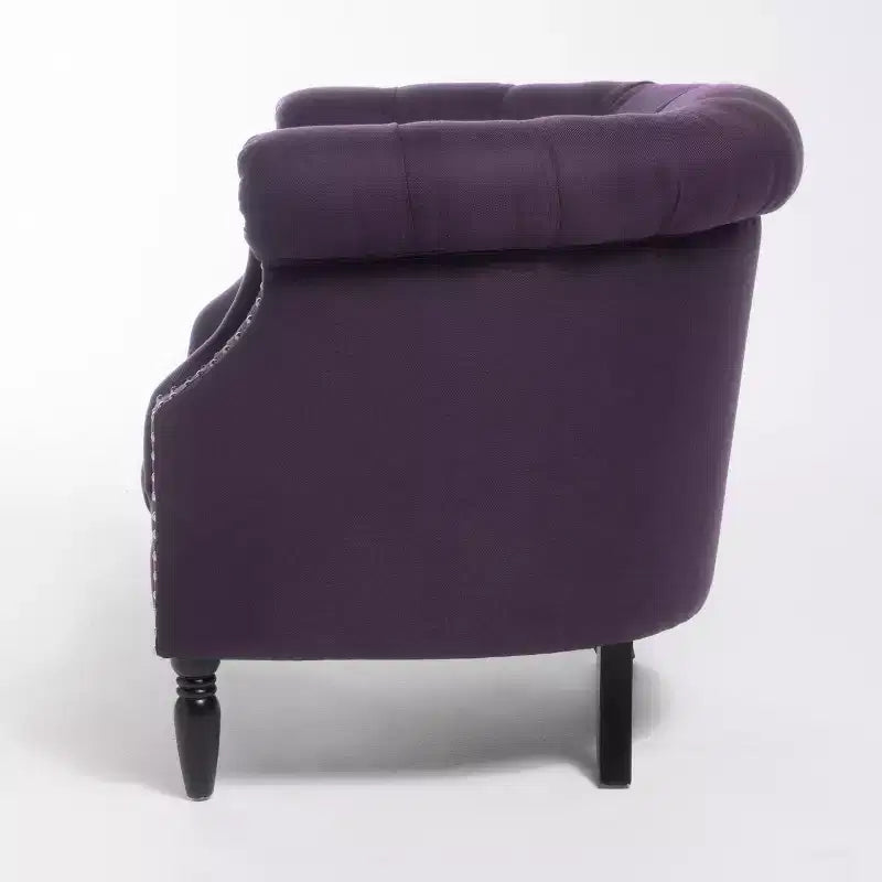 GDFStudio Justus Poltrona Club Rivestita con Bottoni in Stile Contemporaneo