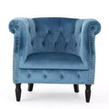 GDFStudio Justus Poltrona Club Rivestita con Bottoni in Stile Contemporaneo