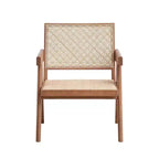 Poltrona d'accento Simple Relax in rattan e legno naturale