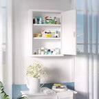 Mobiletto a muro in acciaio con chiusura a 3 ripiani, 16 x 21, per bagno o cucina, con 2 chiavi
