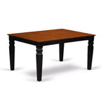 HomeStock Set da Pranzo 5 Pezzi Tavolo Rettangolare e 4 Sedie Ciliegio Nero
