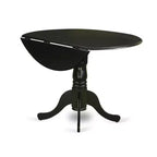 Set da pranzo da cucina rotondo HomeStock con bottoni trapuntati neri