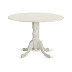 Set tavolo da pranzo rotondo e 4 sedie HomeStock Linen White Moderno