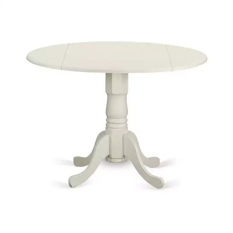 Set tavolo da pranzo rotondo e 4 sedie HomeStock Linen White Moderno