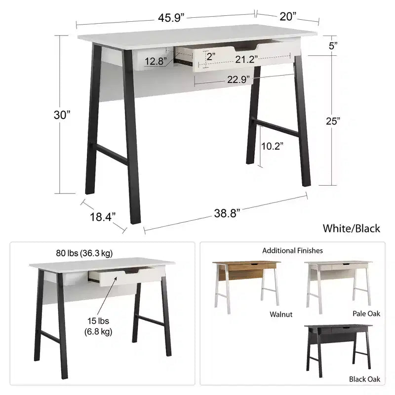 Scrivania per Computer A-Frame Oxford di Ameriwood Home con Cassetto