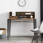 Walker Edison Furniture Company Scrivania segretario industriale con alzatina, Noce, 42 pollici