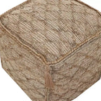 HomeRoots Pouf/Ottoman a Cubo a Traliccio in Iuta Marrone da 18