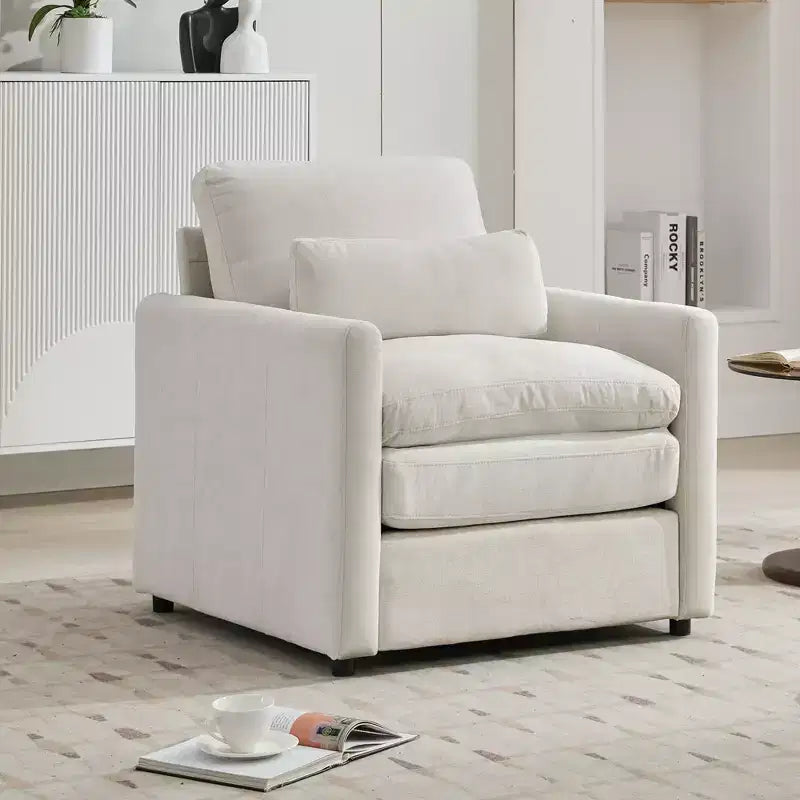 Whisen 89 Cozy Upholstered 3-seater Sofa Oversized Comfy Cloud Sofa Double Cushion