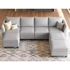 Belffin Modular Sectional Sofa Large Chenille U Shaped Couch with Storage 7 Seat Chaise for Living Room