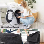 Divano componibile modulare Belffin, grande divano a U in ciniglia con contenitore, chaise longue a 7 posti per soggiorno