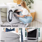 Divano componibile modulare Belffin, grande divano a U in ciniglia con contenitore, chaise longue a 7 posti per soggiorno