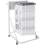 VEVOR Mobile Blueprint Storage Rack,Plan Holder with 12 Pivot Brackets,Mobile Blueprint Holder Adjustable Height & Length,(Rack Only Without Clamps)