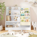 SUGIFT Scaffale a 4 ripiani per libri e giochi per bambini