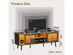 Mobile TV Bestier Modern da 63 pollici con luci LED per TV fino a 70 pollici, Console Multimediale con Gestione Cavi