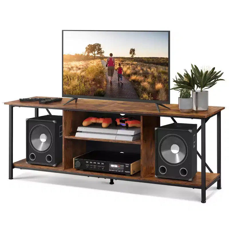 Mobile TV per televisori da 55-65 pollici, mobiletto porta TV con contenitore, console TV per camera da letto e soggiorno