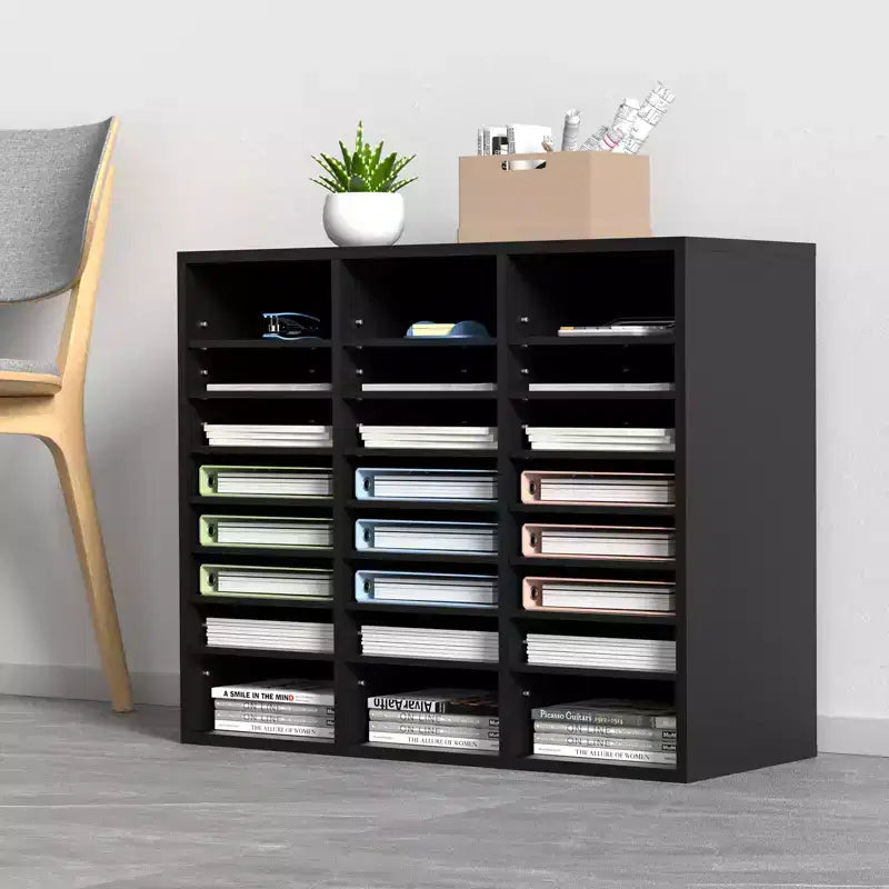 Organizzatore per documenti in legno VEVOR, 24 scomparti, divisore per documenti con ripiani rimovibili, casella per posta per ufficio casa aula, certificazione EPA