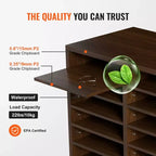 VEVOR Organizzatori per Documenti, 12 Scomparti per Ufficio con Ripiani Regolabili, Classificatore in Legno 51,8x30,5x40,9 cm, Certificato EPA