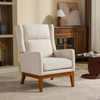 Okak Modern Accent Chair with Comfy Upholstery 1pc Solid Wood Stylish High Back Single Sofa for Living Room Bedroom Reading Room