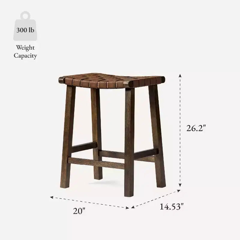 Sgabello da banco senza schienale Maven Lane Noah con similpelle, 63,5 cm