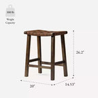 Sgabello da banco senza schienale Maven Lane Noah con similpelle, 63,5 cm